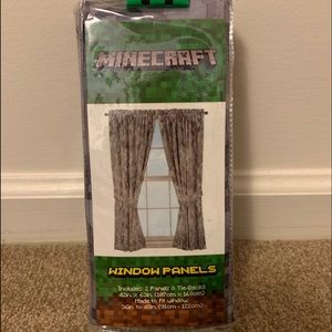 MINECRAFT SPAWN Rod Pocket Curtain Panels Set 63”